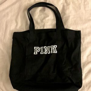 Pink canvas tote bag
